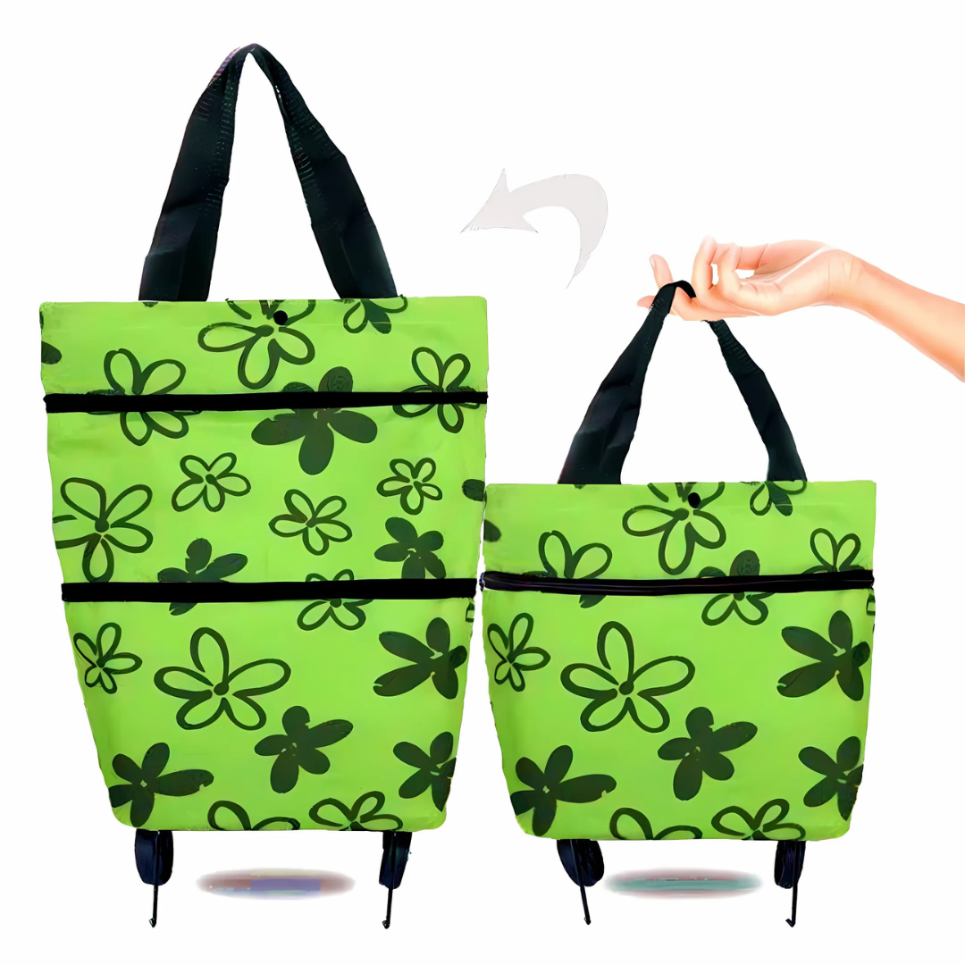 Icone™ GroceryBag 1+1 GRATUIT: Sac À Provisions Grande Capacité Avec Roulettes Pliables