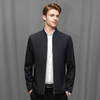 Icone™ CasualJacket: Debout Collier Occasionnel Fermeture Éclair Veste Pour Hommes