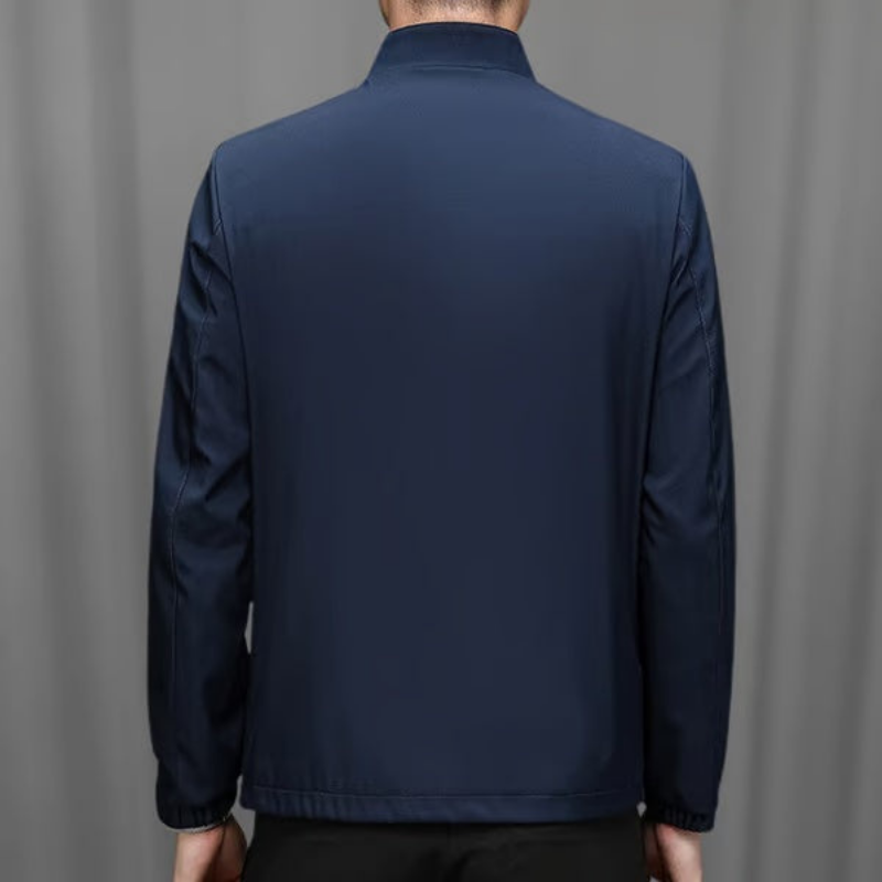 Icone™ CasualJacket: Debout Collier Occasionnel Fermeture Éclair Veste Pour Hommes