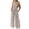 Icone™ PrintedJumpsuit: Longueur Totale Confortable Décontracté Ample Imprimé Combinaison