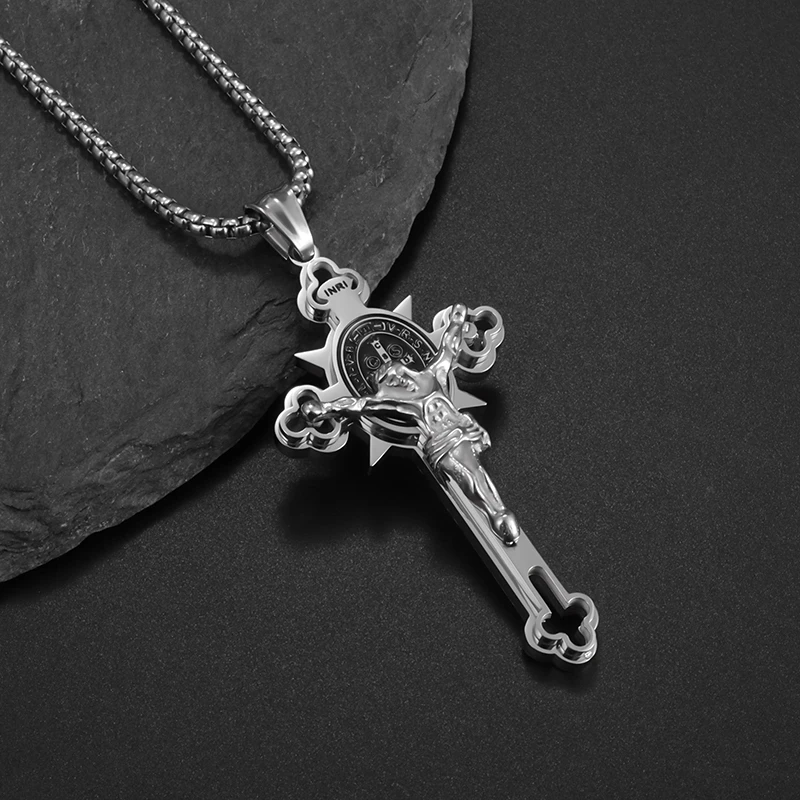 Jewelance™ CrossProtection 1+1 GRATUIT : Protection Spirituelle Croix Pendentif Collier Avec Coffret Cadeau