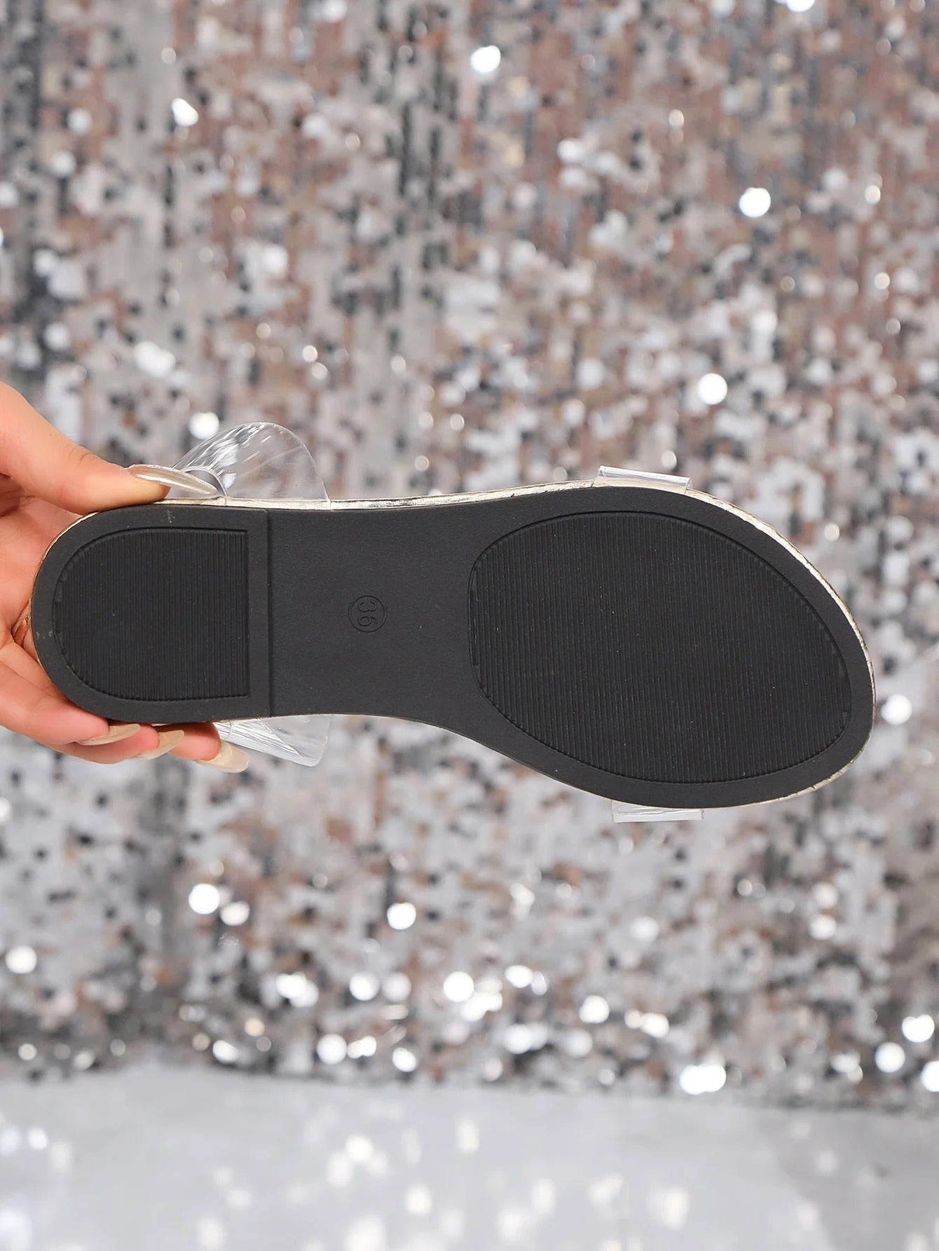 Happy™ RhinestoneSandals: Sandales Plates Pour Femmes Avec Strass Scintillant