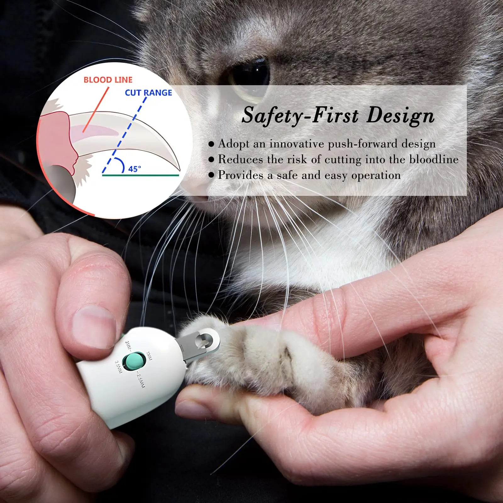 DogCatFri™ PushClippers: Réglable Rond Animal De Compagnie Pousser Tondeuses