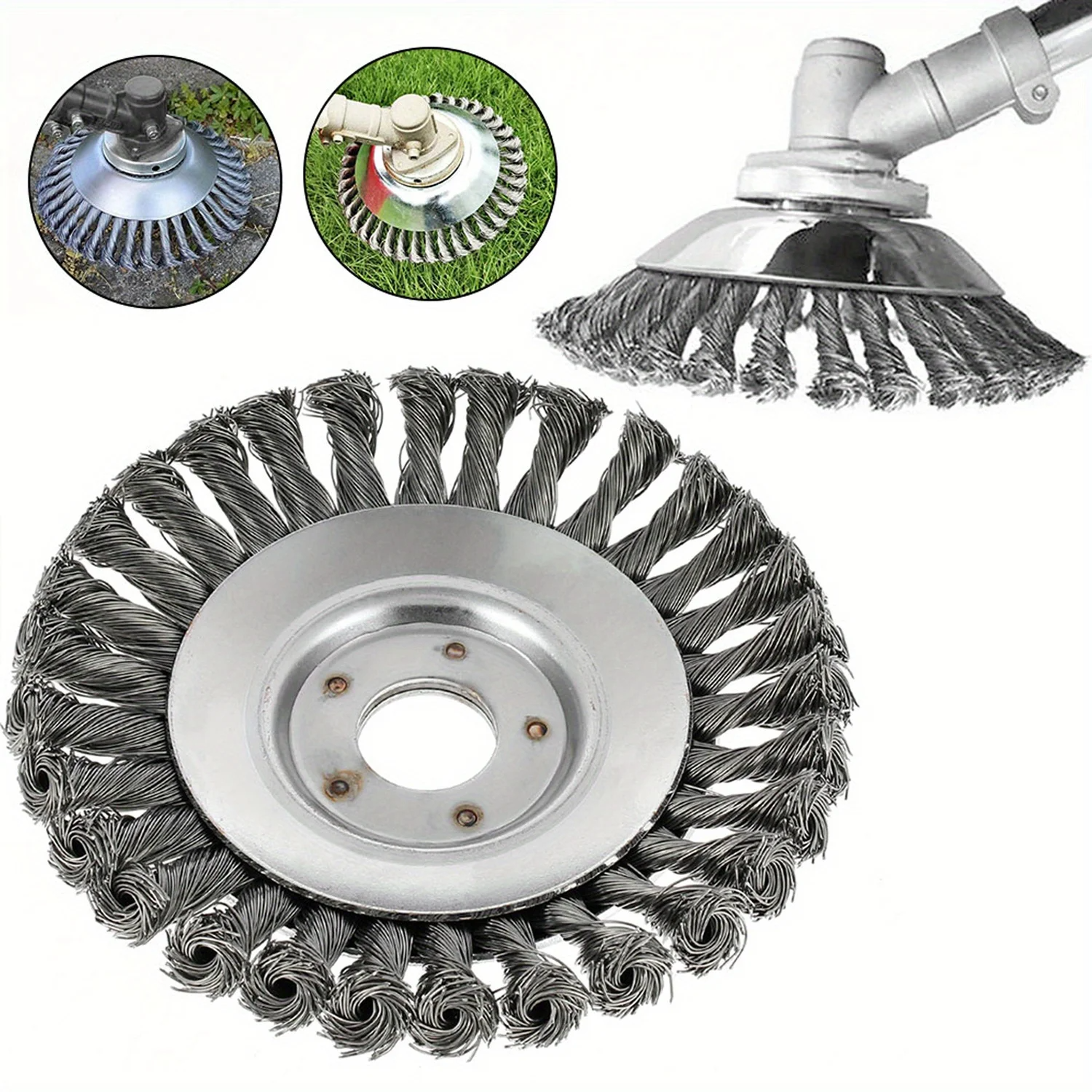 CutterHead: Robuste Fil D'acier Désherbe Coupe 20cm Brosse Tête Ensemble