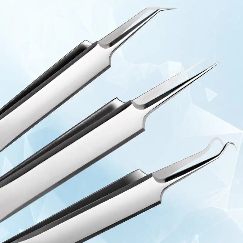 FacialTools - Ensemble D'outils en Acier Inoxydable pour Éliminer les Points Noirs
