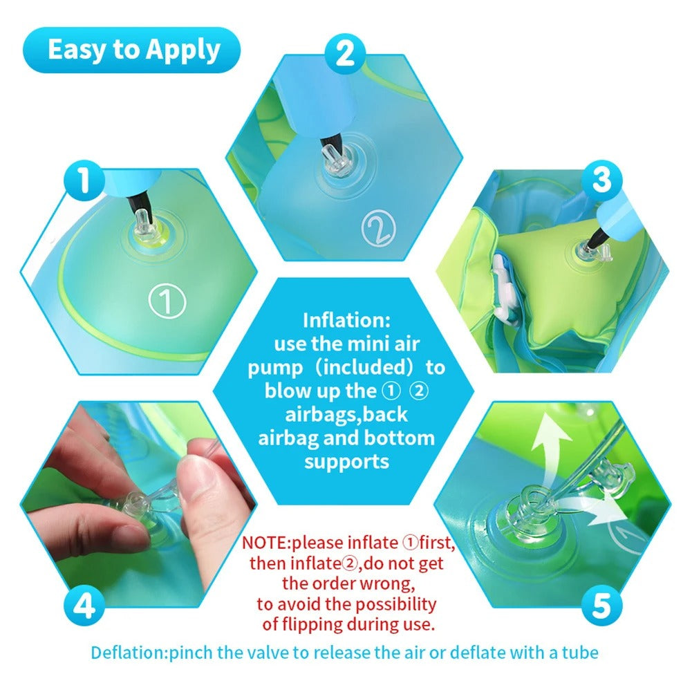 Kletshuts™ BabyFloat: Bouée De Piscine Pour Bébé Avec Pare-Soleil Intégré