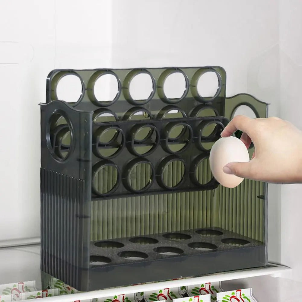 EggBox - Boîte De Conservation D'œufs À Trois Couches Et À Rebondissement Automatique