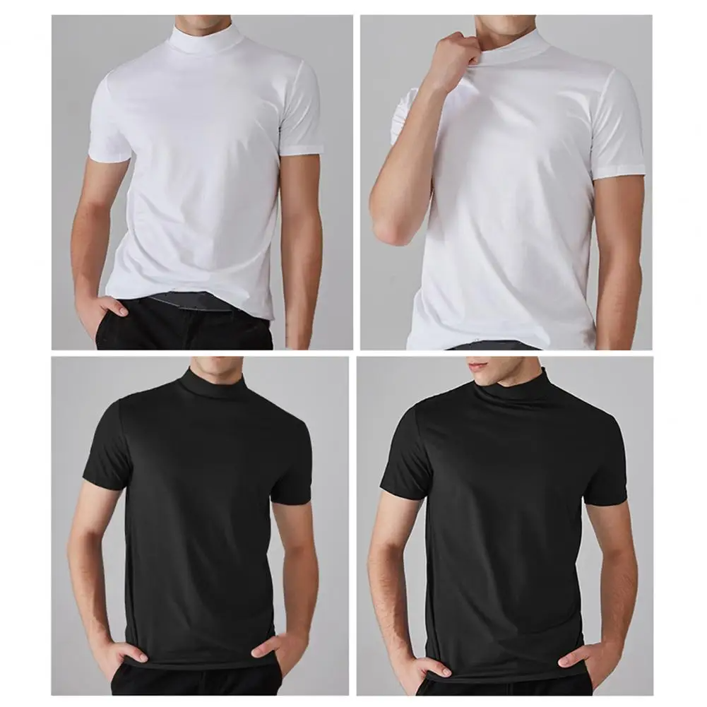 Icone™ FitShirt 1+1 GRATUIT: Des Hommes Slim Fit Elevé Cou Décontracté Chemise