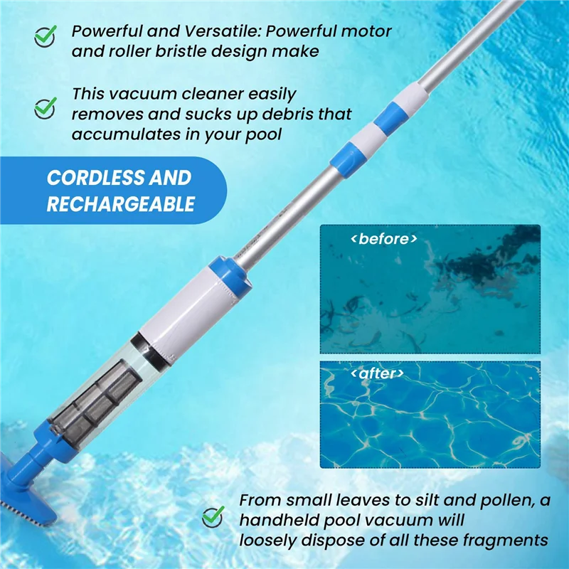 Cleaner Pro° PoolCleaner: Rechargeable À Main Aspirateur Pour Piscine