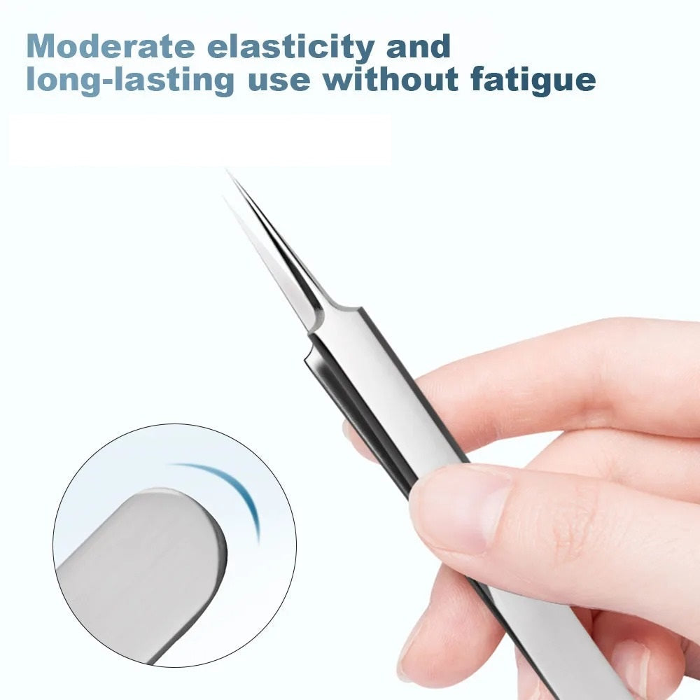 FacialTools - Ensemble D'outils en Acier Inoxydable pour Éliminer les Points Noirs