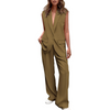 Icone™ BlazerSet: Ensemble Blazer Et Pantalon Chic Sans Manches Pour Femme