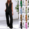 Icone™ BlazerSet: Ensemble Blazer Et Pantalon Chic Sans Manches Pour Femme