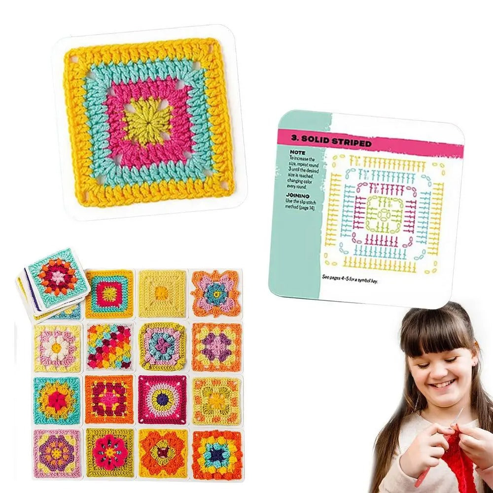 CrochetCards: Carré Tricot Crochet Guide Cartes Set