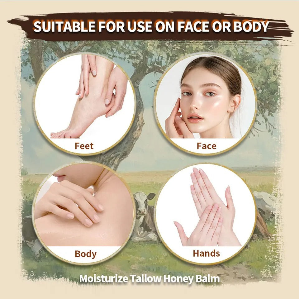 MoisturizingBalm - Baume Fouetté Au Miel Et Au Suif Pour Le Visage Et Le Corps