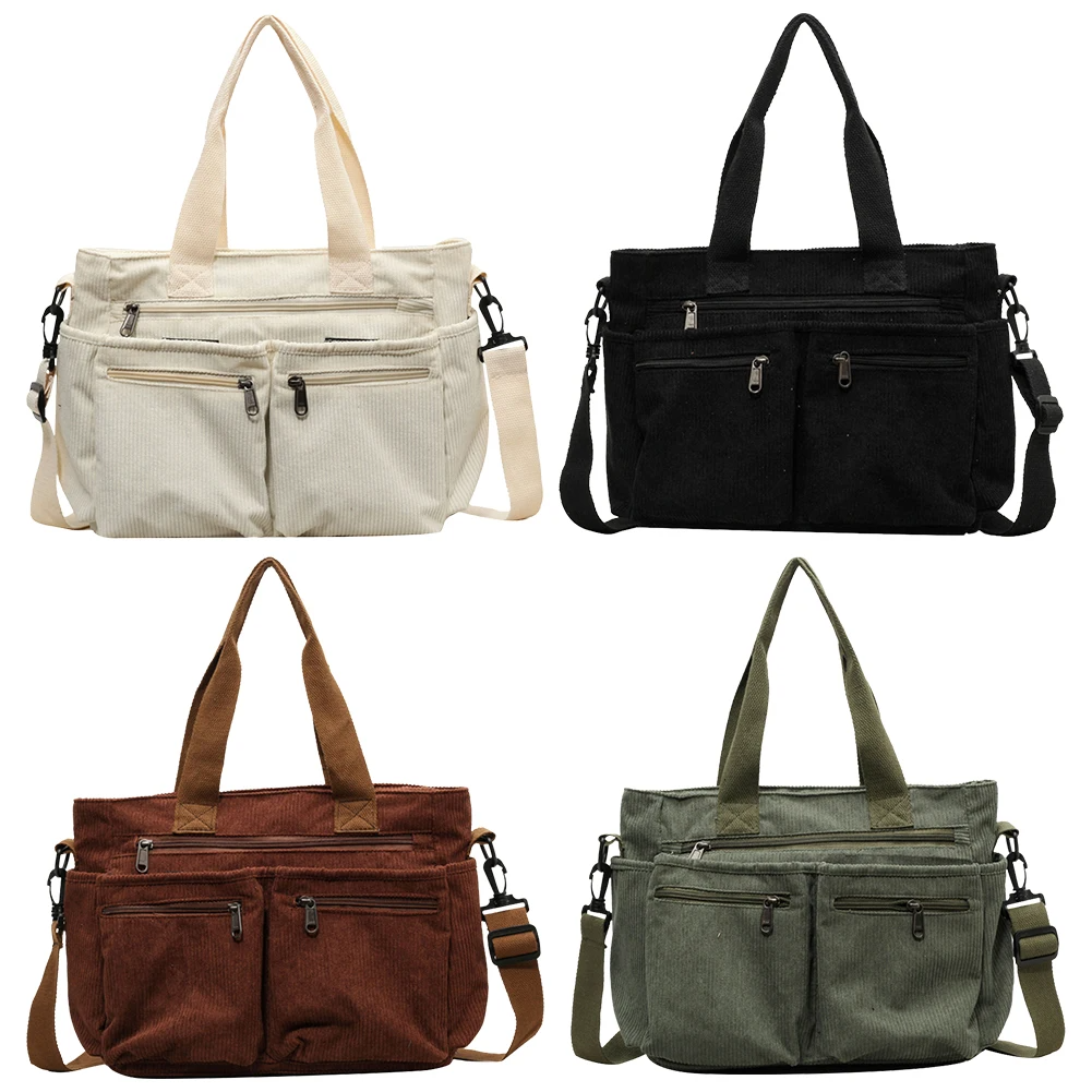 Icone™ CorduroyBag: Grande Capacité Unisexe Vintage Style Velours Côtelé Sac