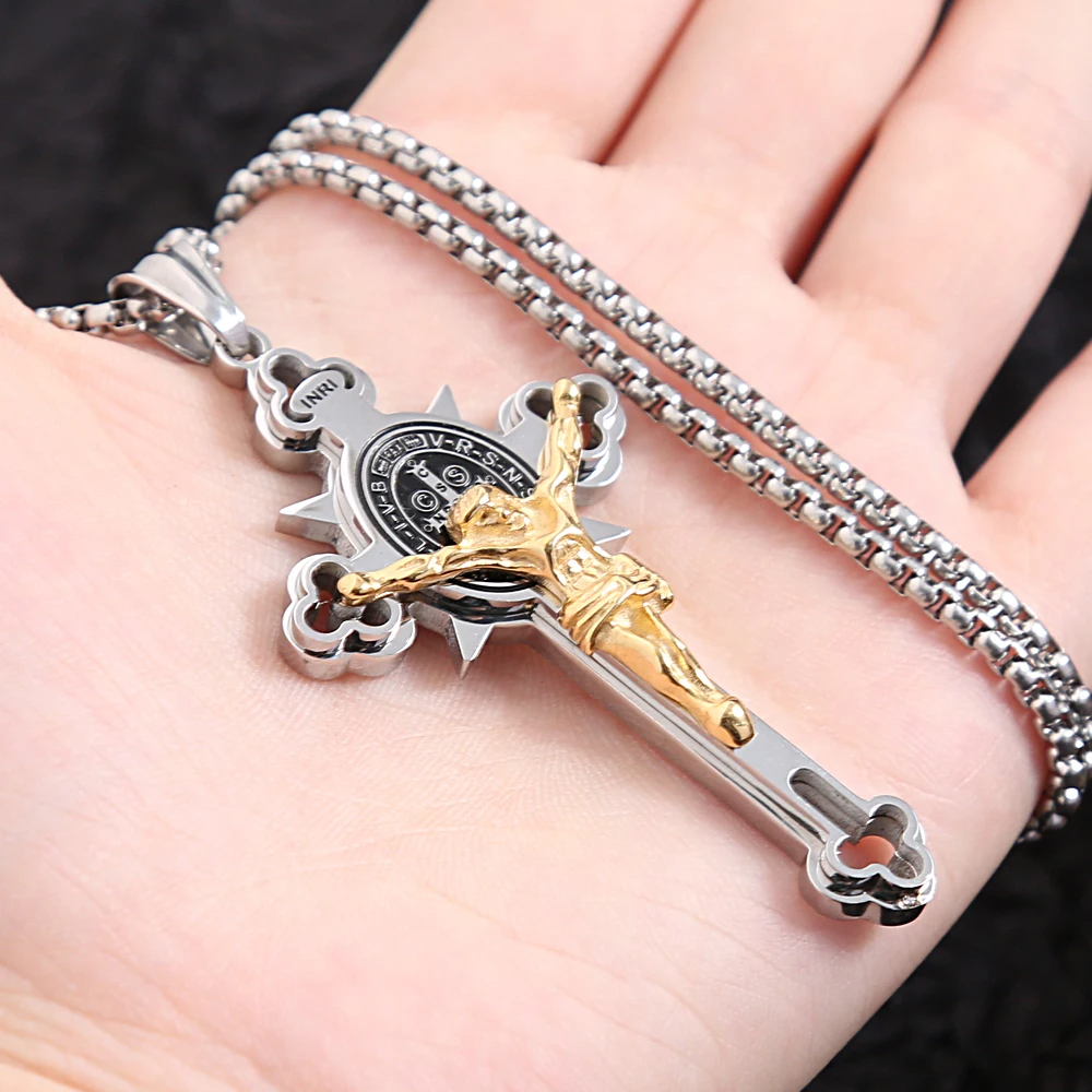Jewelance™ CrossProtection 1+1 GRATUIT : Protection Spirituelle Croix Pendentif Collier Avec Coffret Cadeau