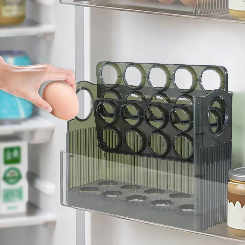 EggBox - Boîte De Conservation D'œufs À Trois Couches Et À Rebondissement Automatique