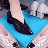 Happy™ GlimmerShoes: Maille Talons Chaussures Avec Cristaux Accentuer