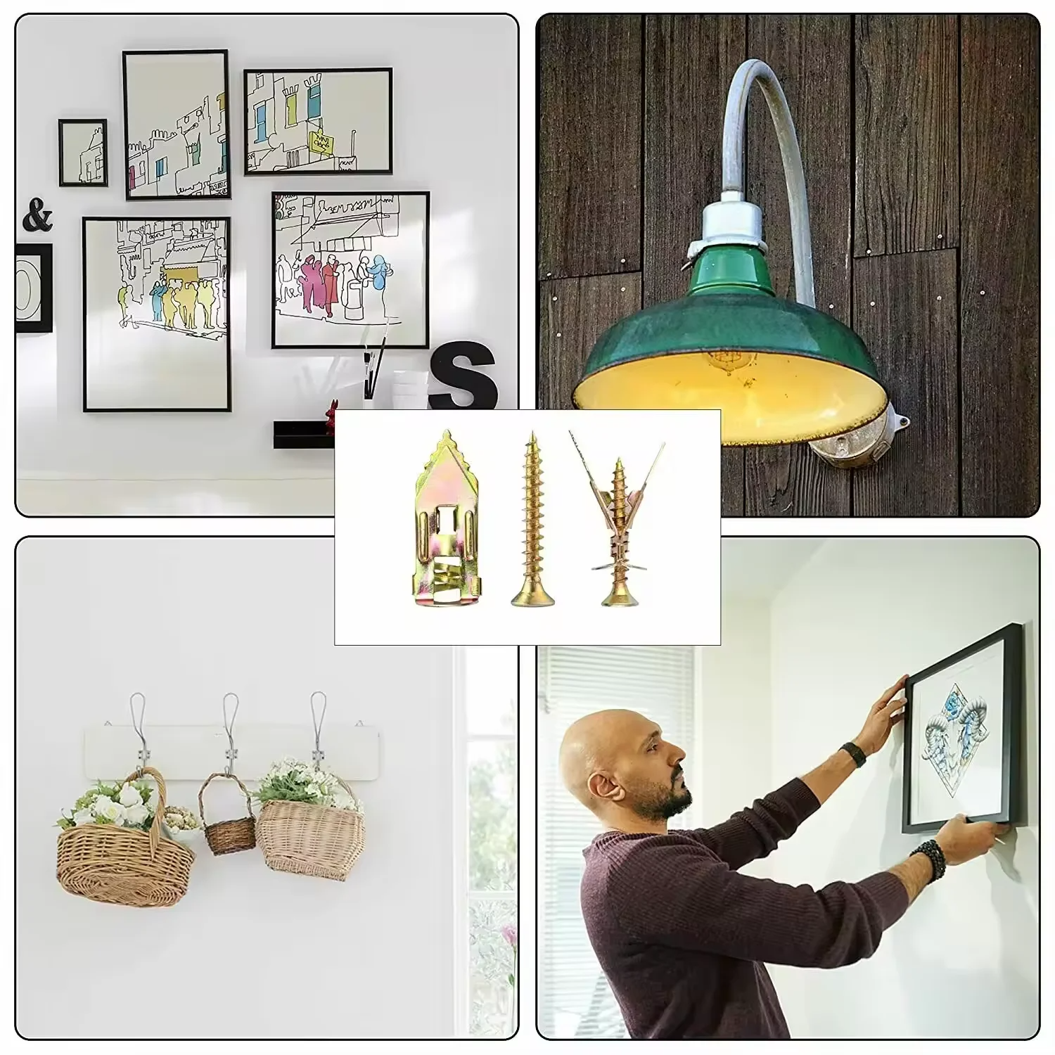 WallScrews - Haute Qualité Usage Intensif Sans Perçage Vis Muralest Et Ancrages