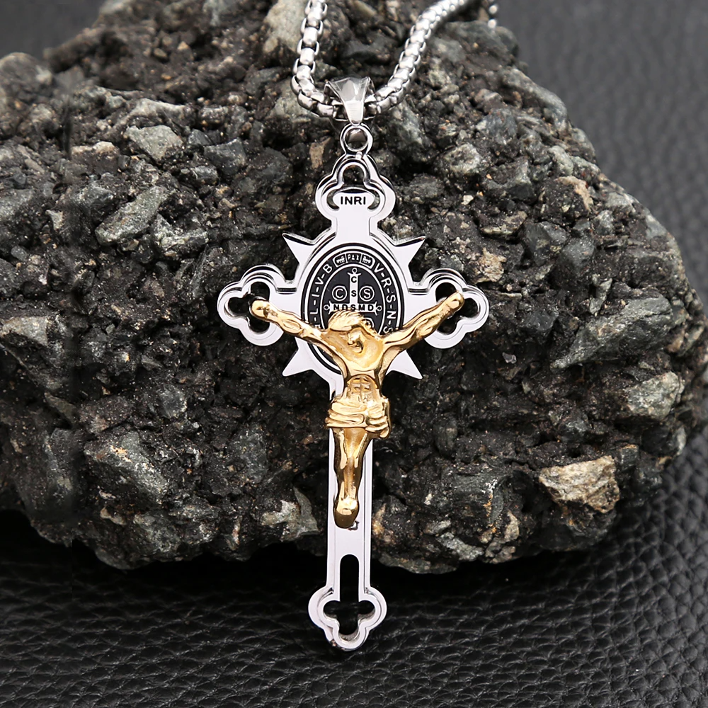 Jewelance™ CrossProtection 1+1 GRATUIT : Protection Spirituelle Croix Pendentif Collier Avec Coffret Cadeau