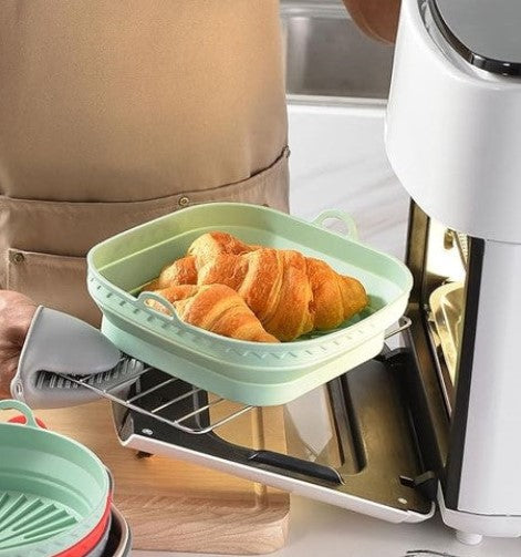 Globetrek° SiliconePan 1+1 GRATUIT: Réutilisable Air Friteuse Silicone Poêle