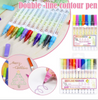 DoubleMarker - Marqueurs De Stylo À Double Ligne Colorés Et Métalliques