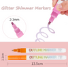 DoubleMarker - Marqueurs De Stylo À Double Ligne Colorés Et Métalliques