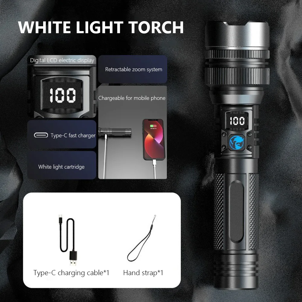 Ledsen™ AdjustableFlashlight: Lampe De Poche Rechargeable Ultra-Lumineuse Avec Faisceau Réglable