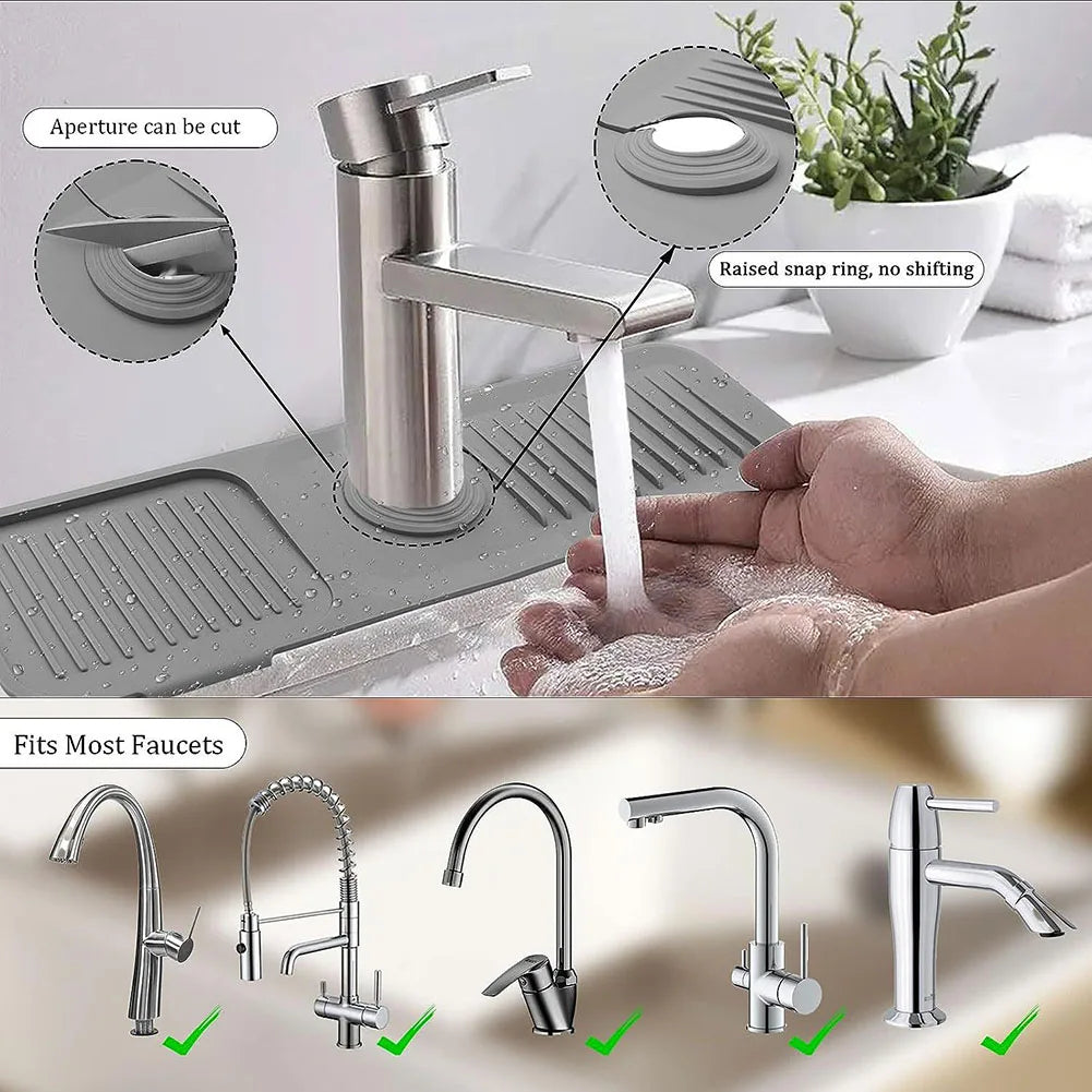 Globetrek° SplashGuard: Évier De Cuisine Bouclier Contre L'eau En Silicone