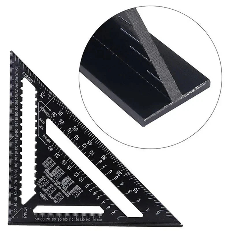 TriangleRuler - Règle Triangulaire en Alliage D'aluminium Pour le Travail du Bois