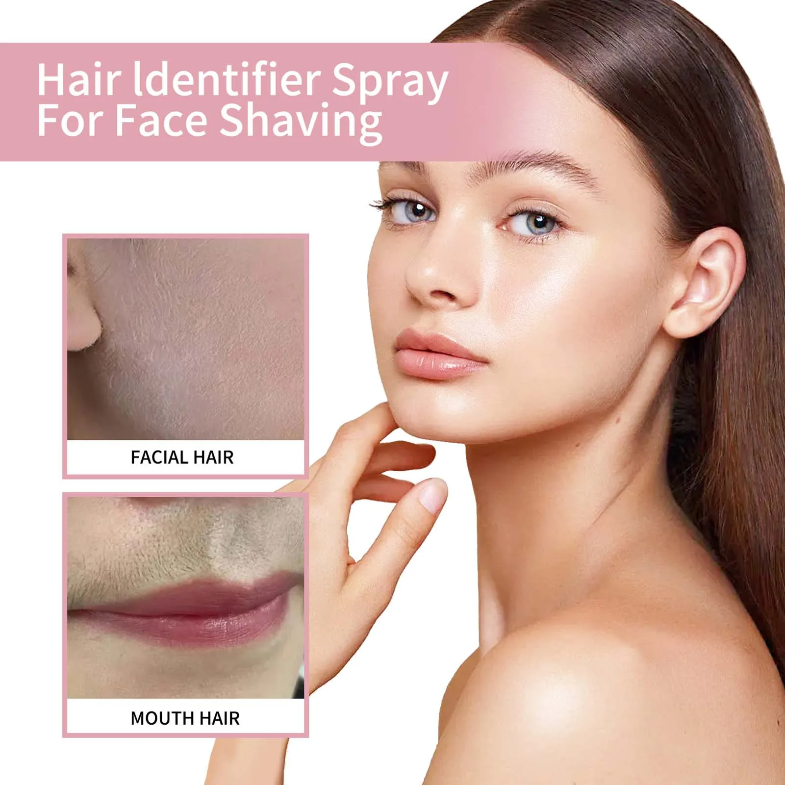 HairIdentifier 1+1 GRATUIT: Facile À Utiliser Poils Du Visage Identificateur Spray Avec Rasoirs