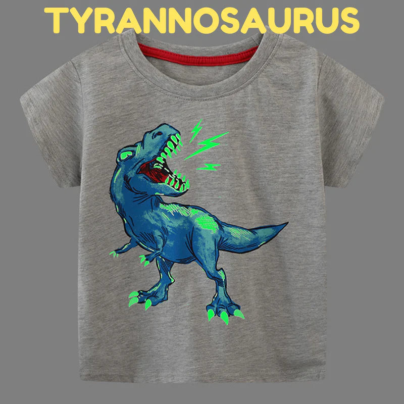 Icone™ DinoShirt: T-shirt Dinosaure Phosphorescent Pour Enfant