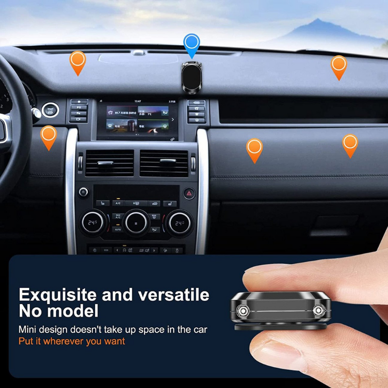 Holder360° FoldableHolder - Support Magnétique Pliable en Métal Pour Téléphone Portable