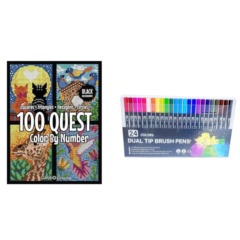 Kletshuts™ ColorQuest: 100 Quête Couleur Par Chiffres Livre De Coloriage
