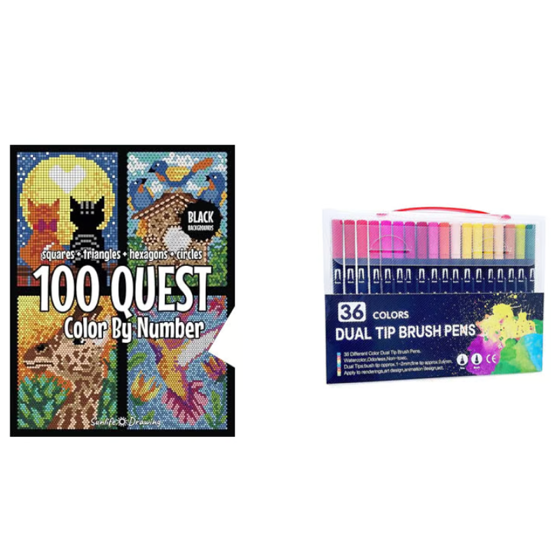 Kletshuts™ ColorQuest: 100 Quête Couleur Par Chiffres Livre De Coloriage