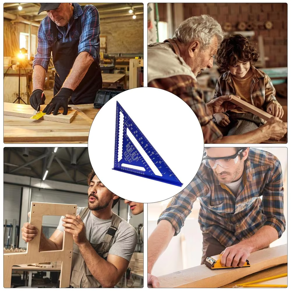 TriangleRuler - Règle Triangulaire en Alliage D'aluminium Pour le Travail du Bois