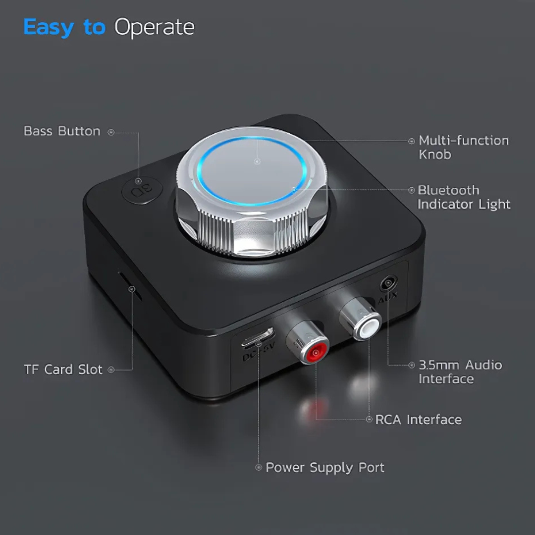 BluetoothReceiver - Sans Fil Bluetooth 5.0 Audio Récepteur RCA