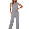 Icone™ StylishSet: Ensemble Haut Sans Manches Et Pantalon Élégant Et Confortable