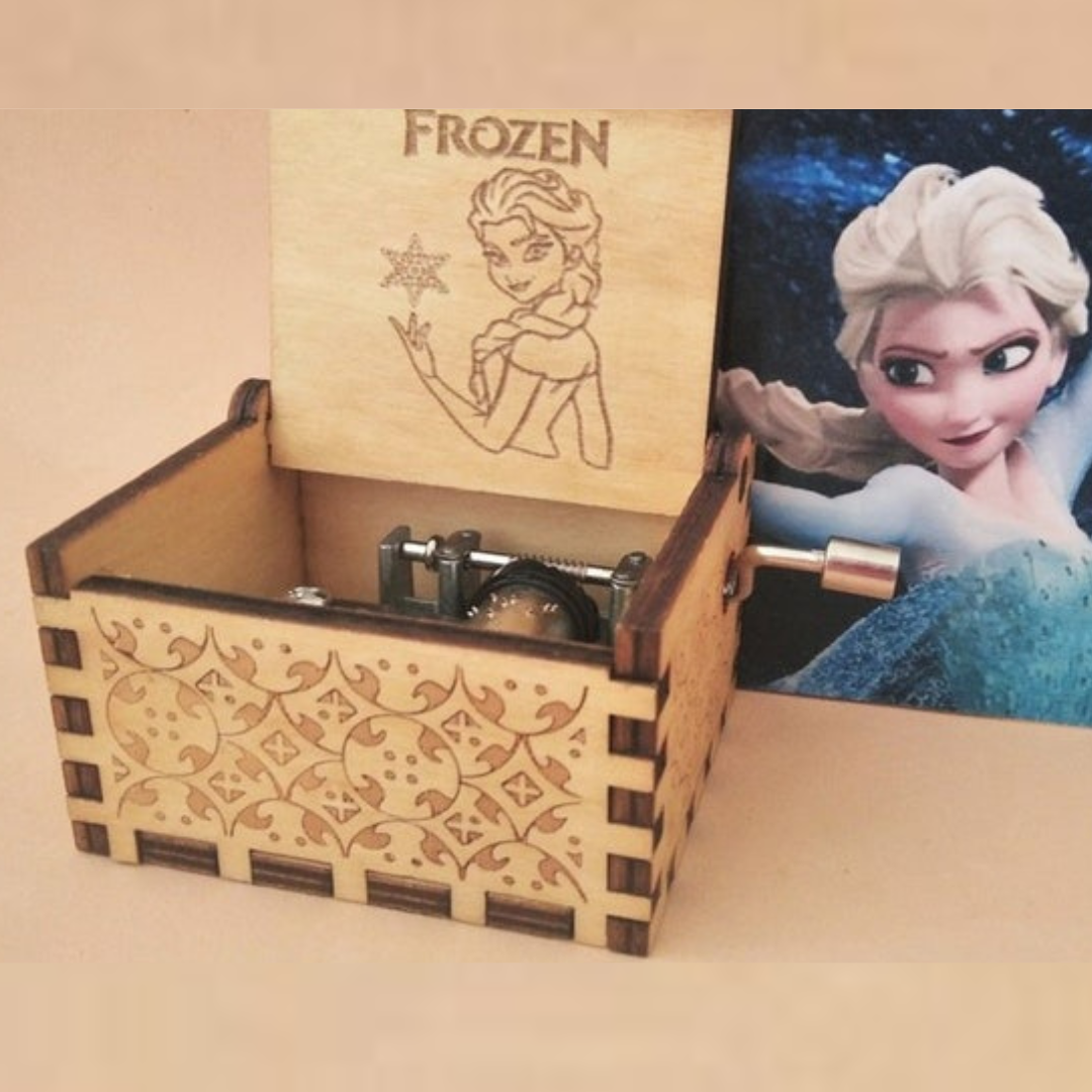 MusicBox - Main Manivelle En Bois Boîte À Musique