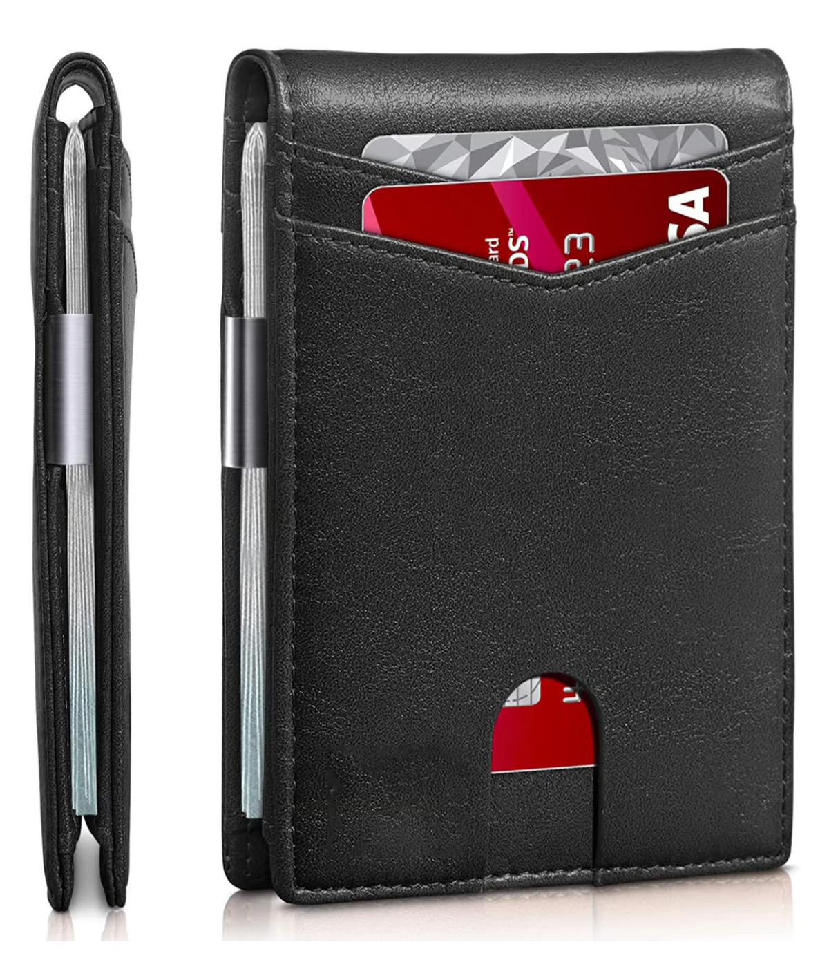 Icone™ SlimWallet - Portefeuille RFID Ultra Fin Et Sécurisé En Cuir Pour Hommes