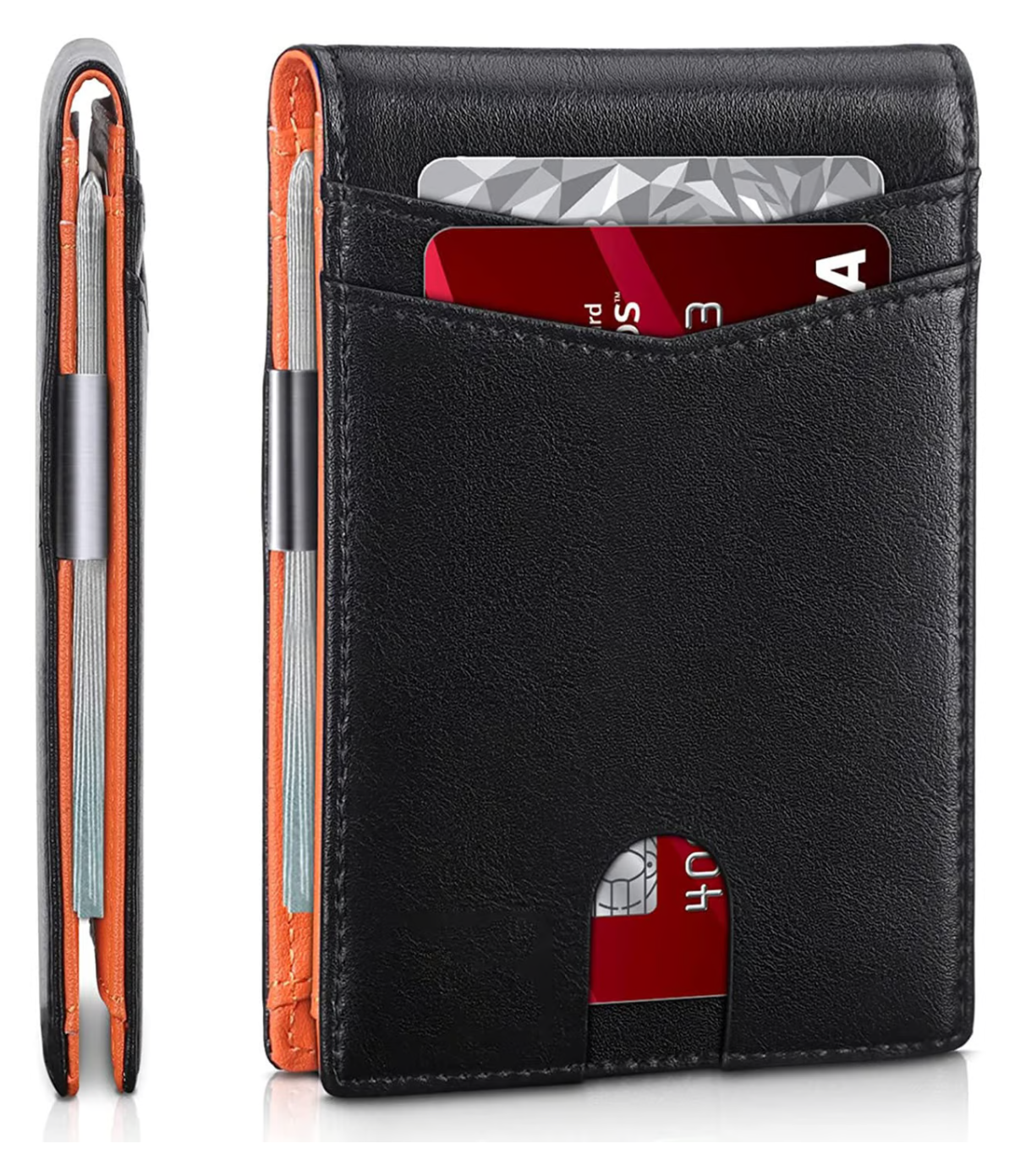 Icone™ SlimWallet - Portefeuille RFID Ultra Fin Et Sécurisé En Cuir Pour Hommes
