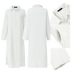 Icone™ ShirtDress: Fluide Chemise Fente Latérale Robe
