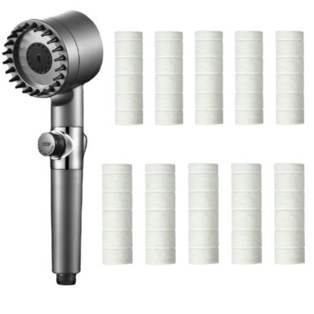 Borhe® ShowerFilter - 4 en 1 Massage et Beauté de la Peau Multifonction Pommeau de Douche Filtre