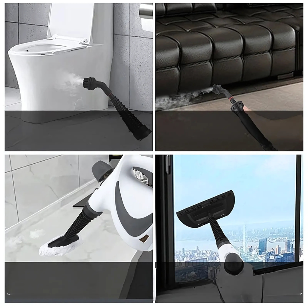 Cleaner Pro° PowerSteam: Multifonctionnel Puissant Nettoyeur Vapeur Domestique Ensemble