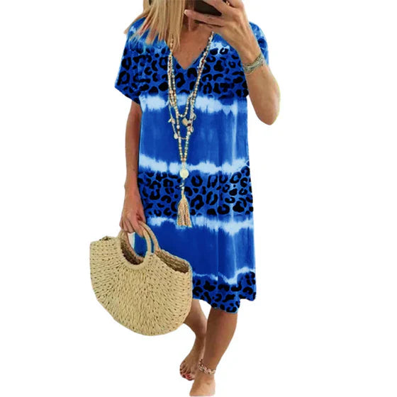 Icone™ LeopardDress: Femme Robe Imprimé Léopard