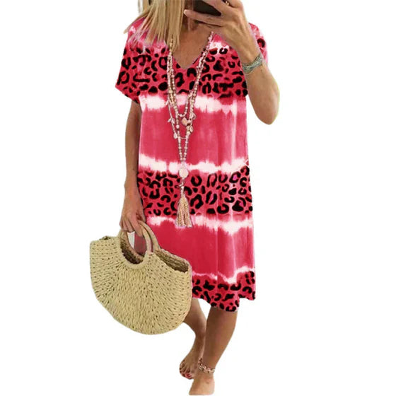 Icone™ LeopardDress: Femme Robe Imprimé Léopard