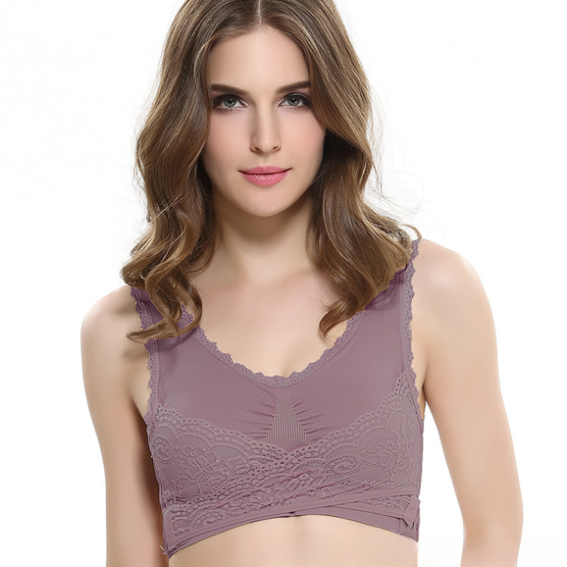 Icone™ LaceBra:  Fil Gratuit Devant Croix Dentelle Ascenseur Soutien-Gorge
