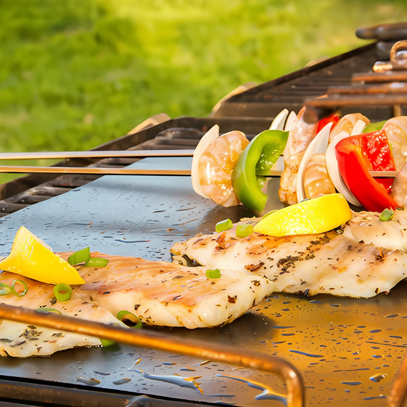 Globetrek° GrillMat – Tapis De Gril BBQ Antiadhésifs Avec Boîte Facile Découper