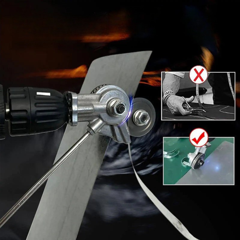 ShearCutter – Perceuse Electrique Pièce Jointe Métal Feuille Cutter Ensemble Universel