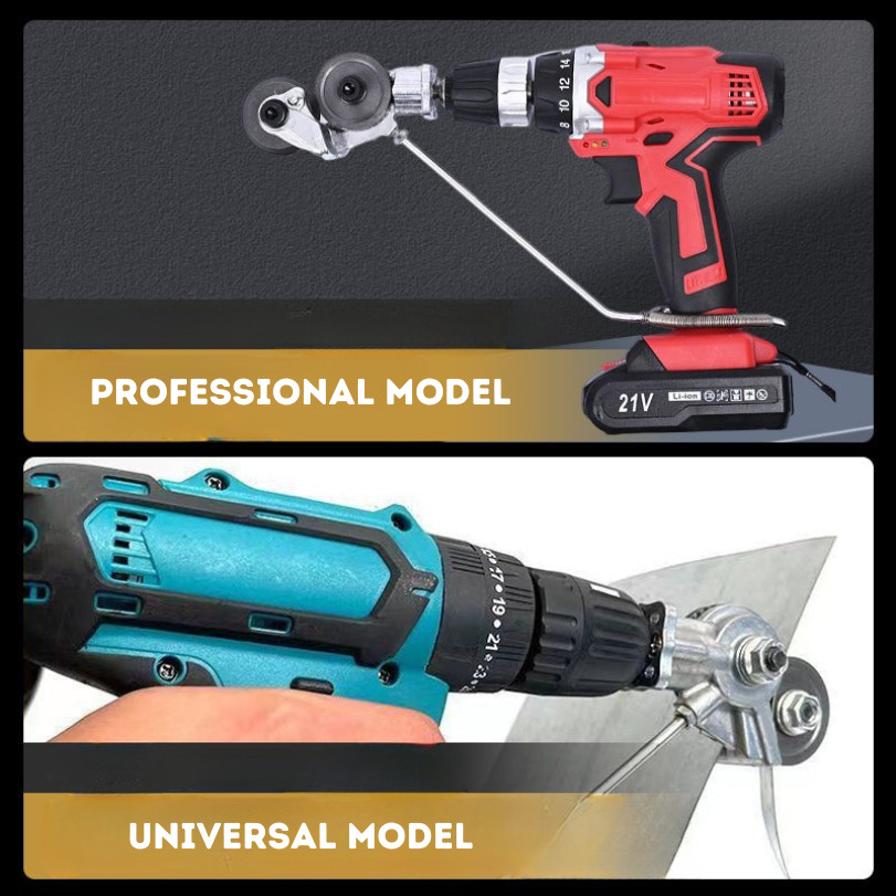 ShearCutter – Perceuse Electrique Pièce Jointe Métal Feuille Cutter Ensemble Universel